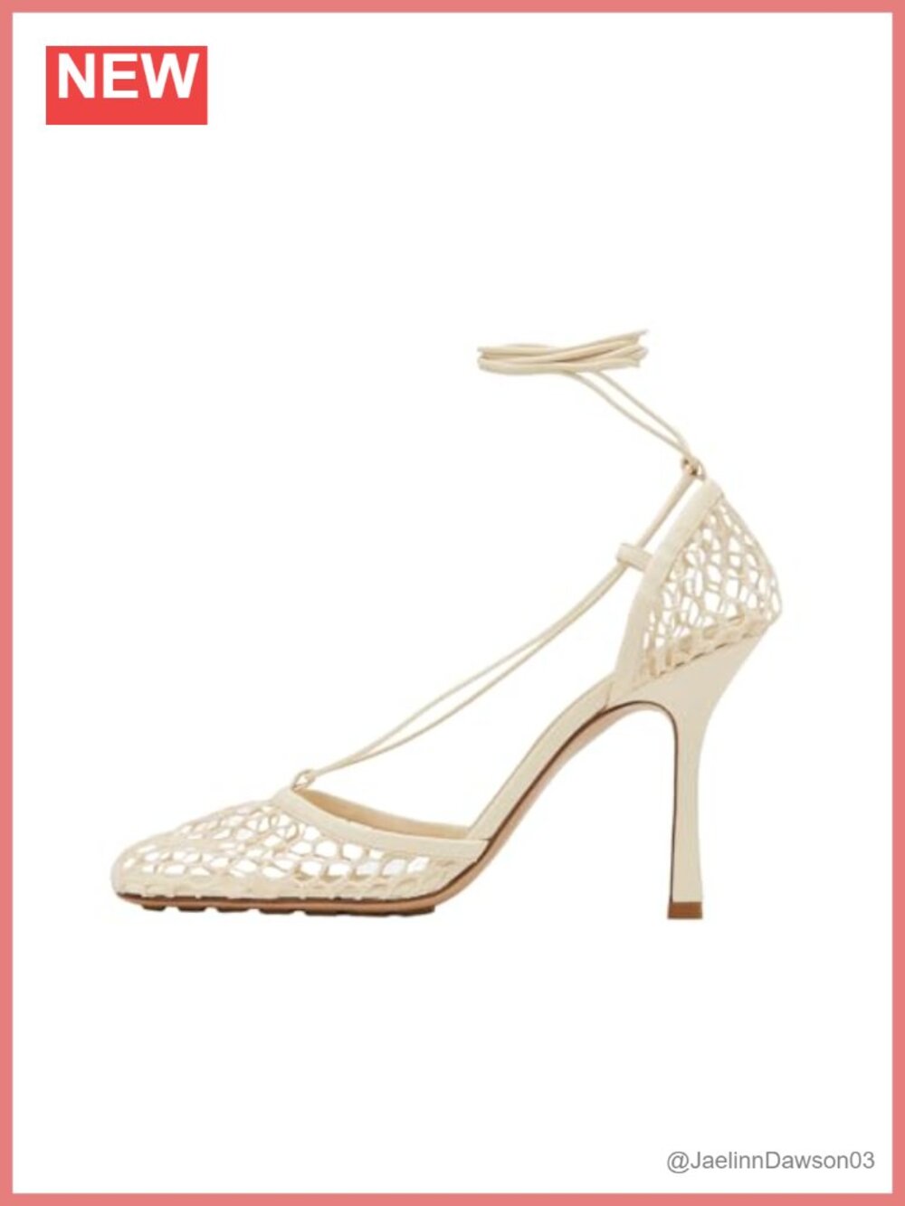 Mesh Wrap Heels Square Toe Stiletto Strappy Fishnet Lace Up Women's Shoes